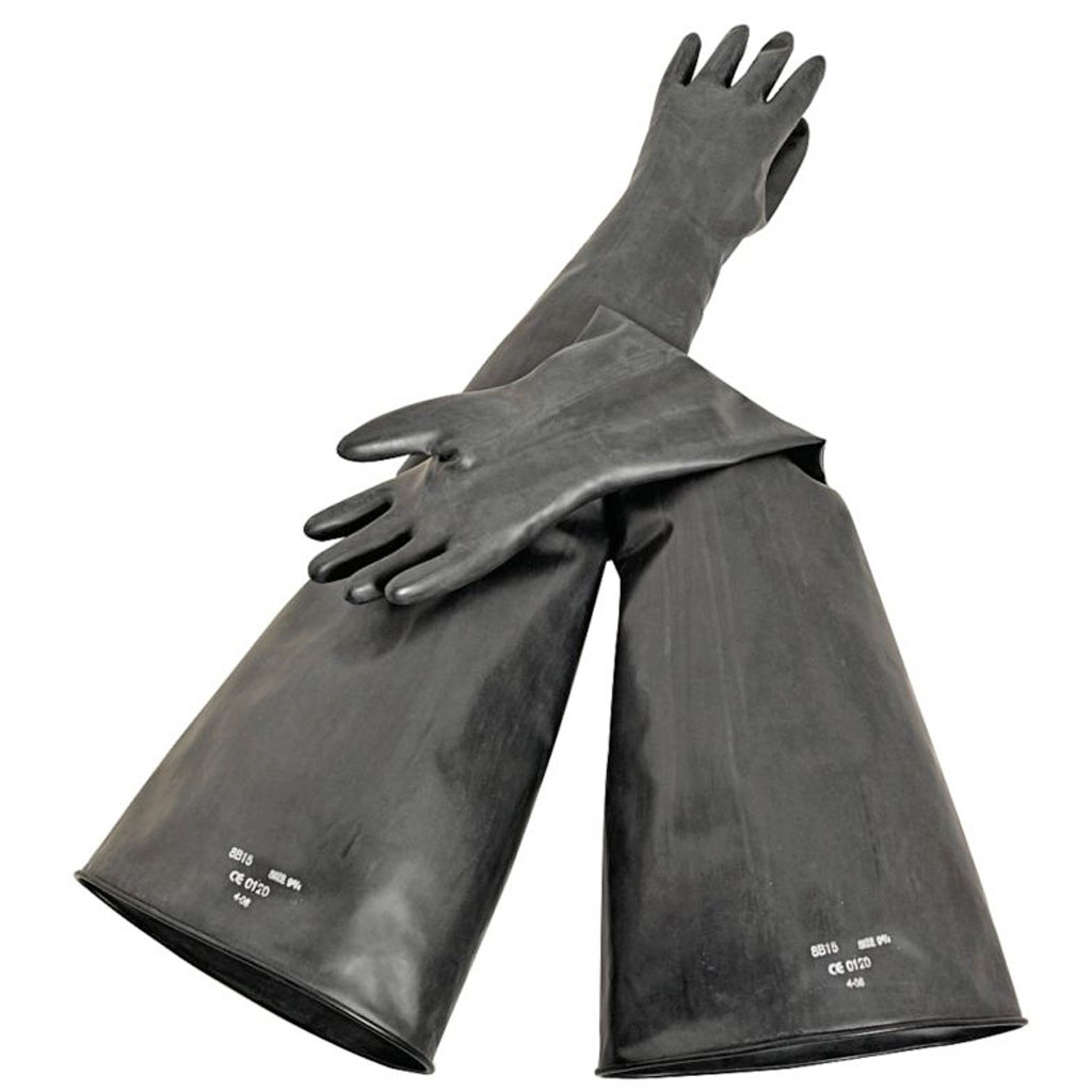 8//32//15 mil//10.5 Smooth Finish 5 Wide Guardian Glove 8B1532A//10.5 Glovebox Glove Black 2 Height 32 Length Butyl//Rubber